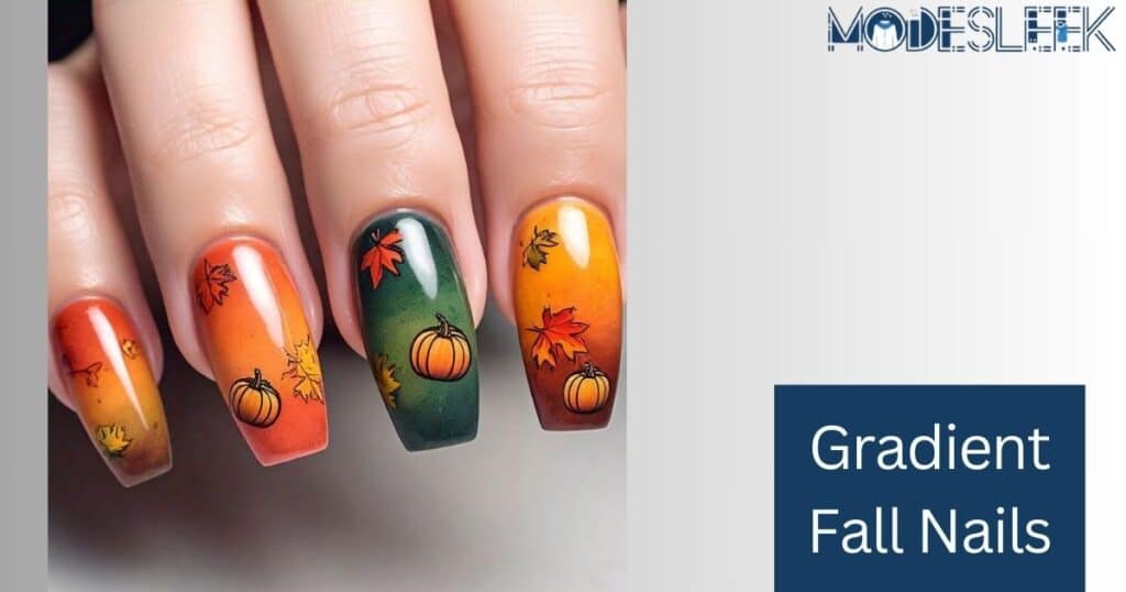 Gradient Fall Nails