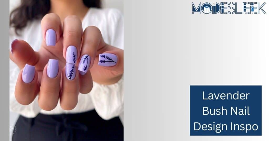 Lavender Bush Nail Design Inspo