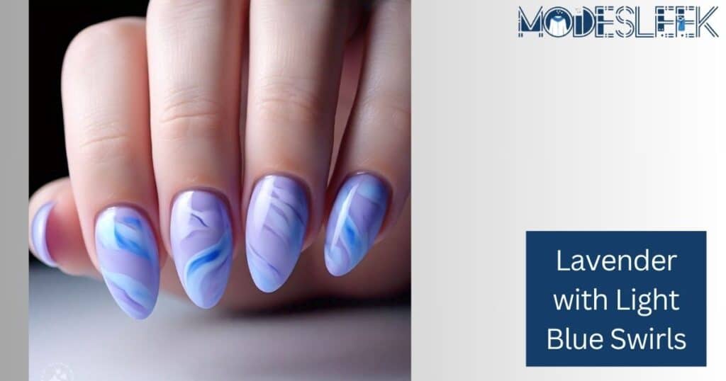 Lavender with Light Blue Swirls